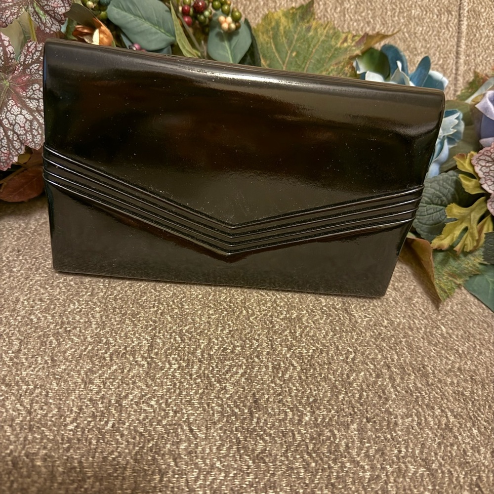 Black Patent Leather Clutch